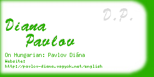diana pavlov business card