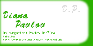 diana pavlov business card